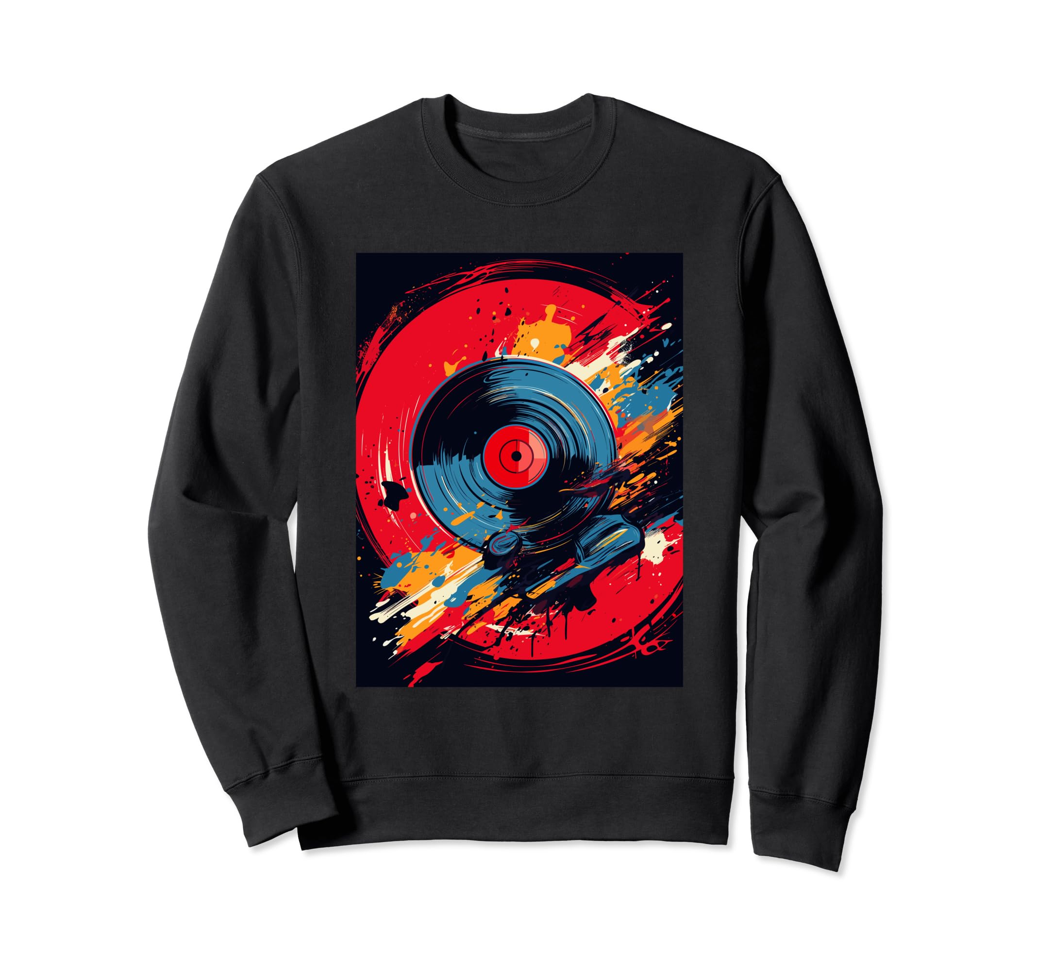 Vinyl Record Player Dj Music Sweatshirt - Novelty Apparel for Adults - T-Shirt, Sweatshirt, Hoodie