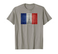 French Flag Postcard Eiffel Tower T-Shirt - Minimalist Print for Adults - T-Shirt, Sweatshirt, Hoodie