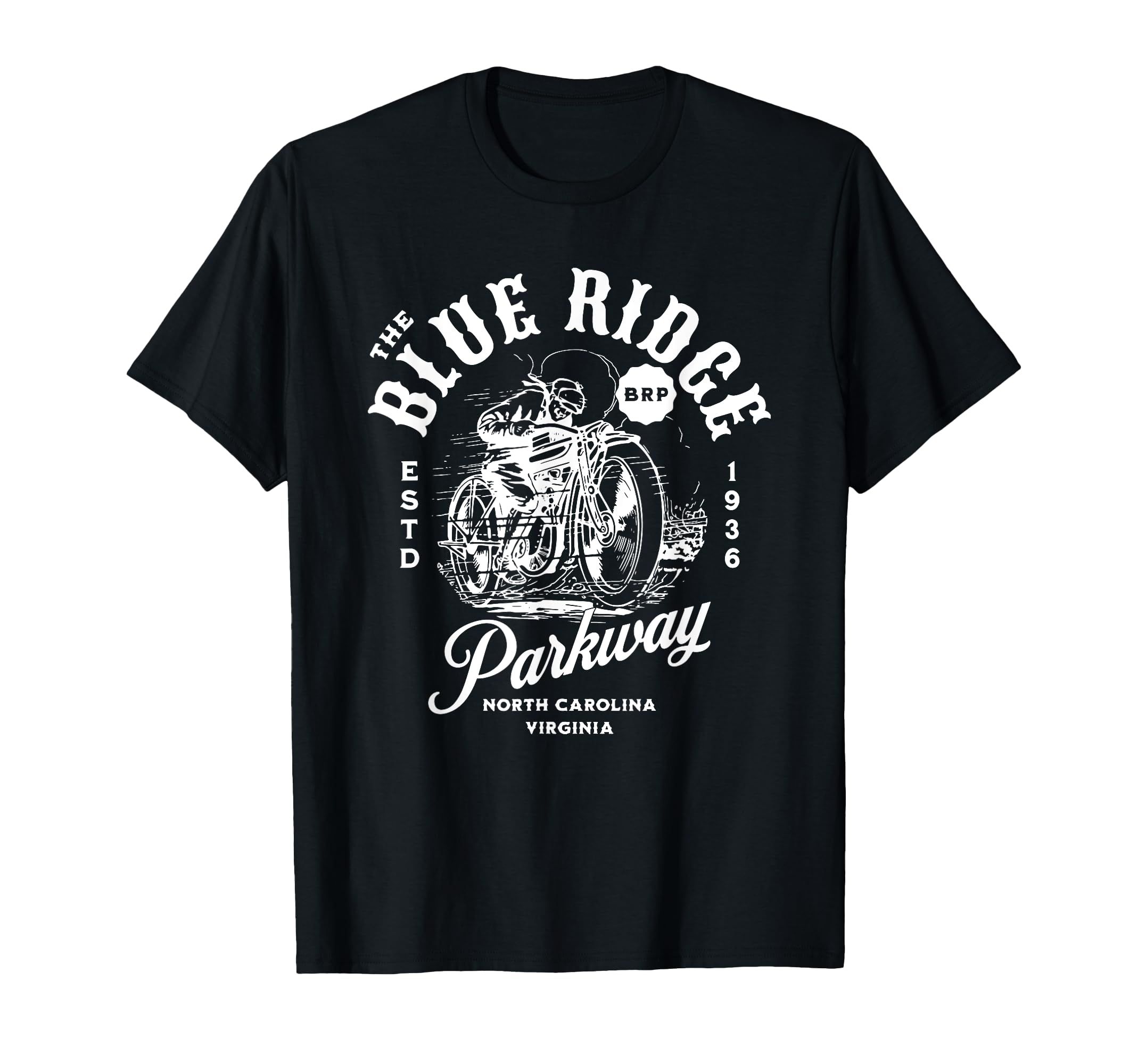 Blue Ridge Parkway Brp Motorcycle T-Shirt - Graphic Print for Adults - T-Shirt, Sweatshirt, Hoodie