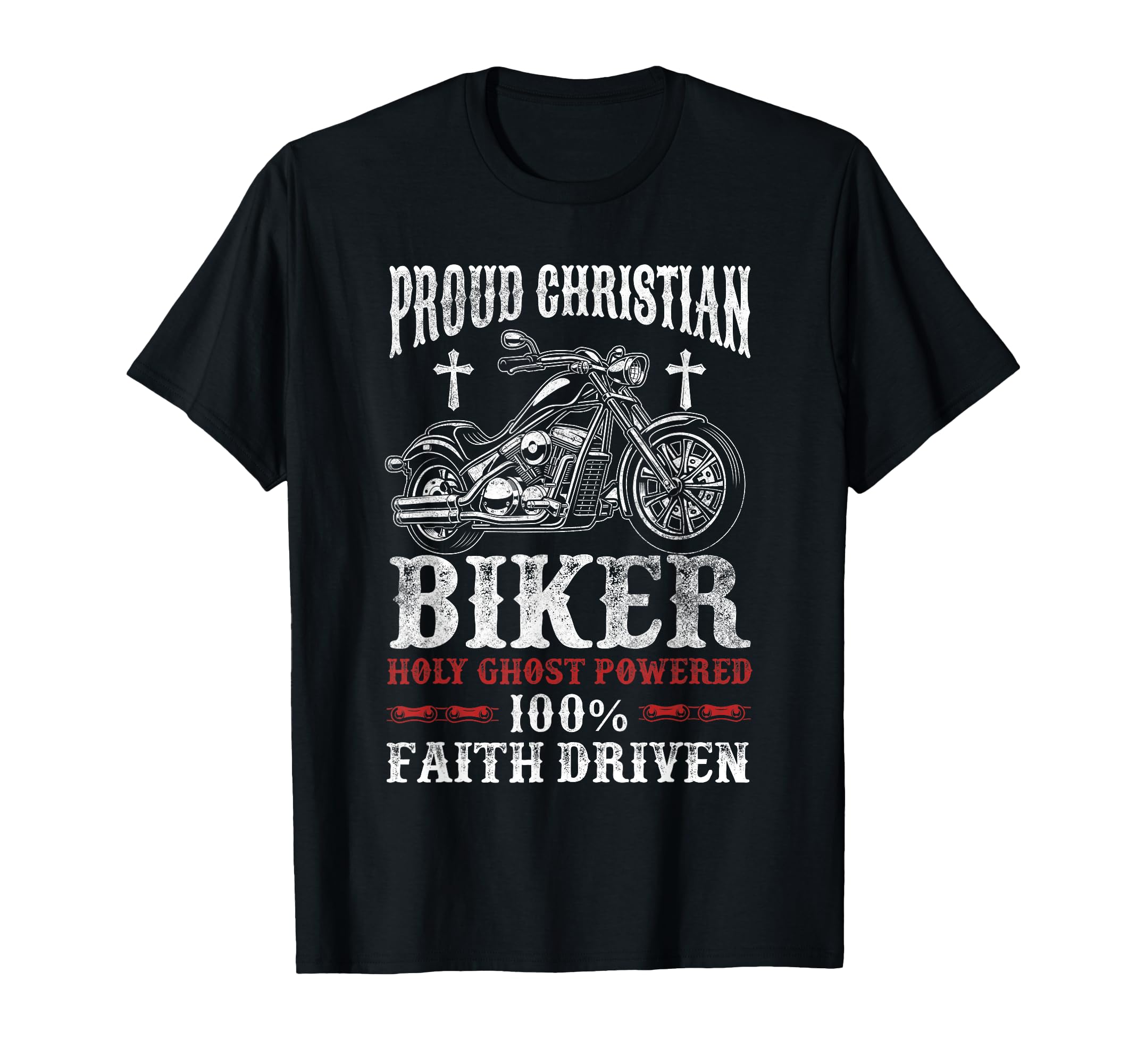 Motorcycle Proud Christian Biker T-Shirt - Casual Everyday Wear for Adults - T-Shirt, Sweatshirt, Hoodie