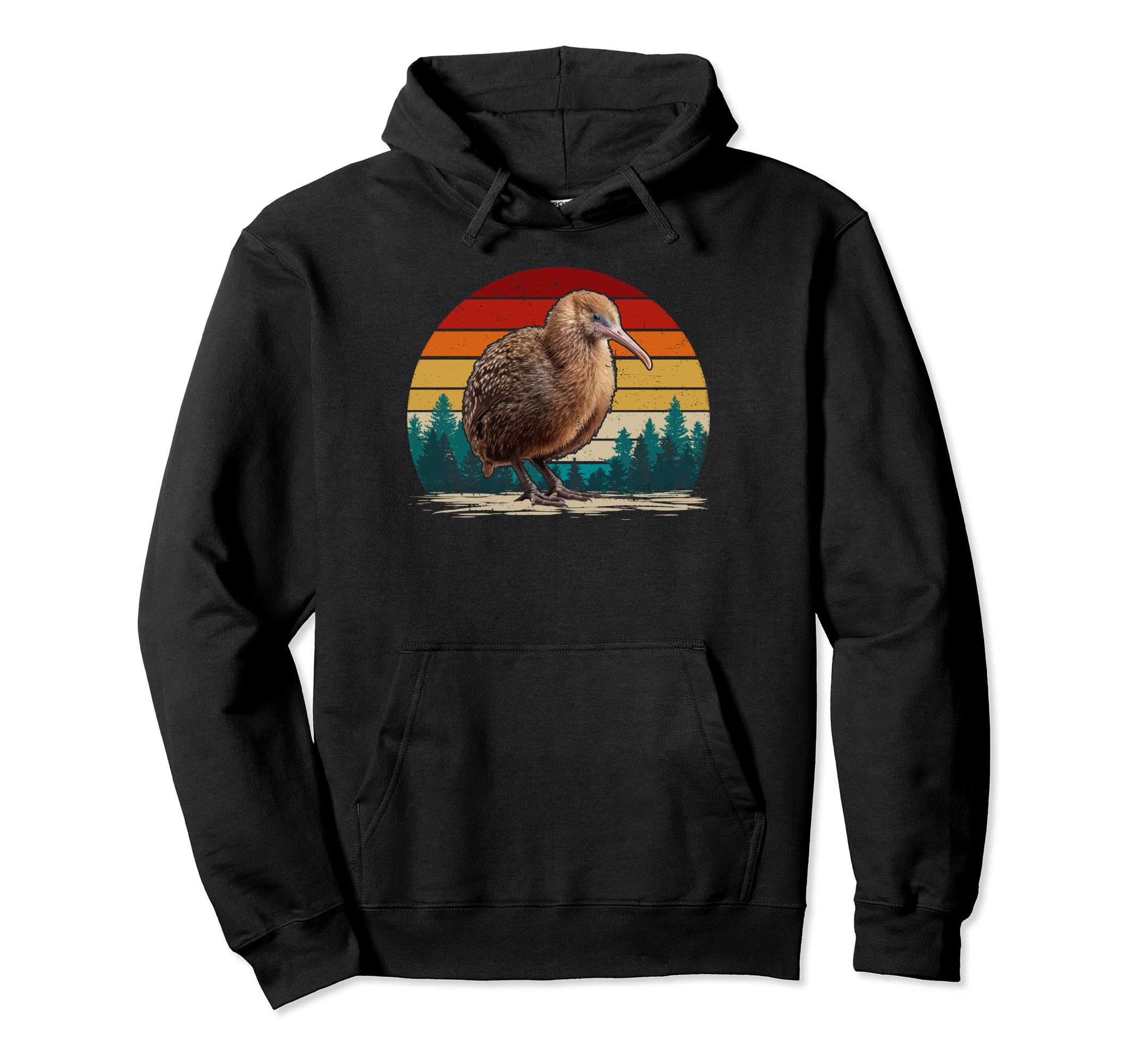 Kiwi Bird Distressed Kiwi Bird Hoodie - Graphic Print Unisex - T-Shirt, Sweatshirt, Hoodie