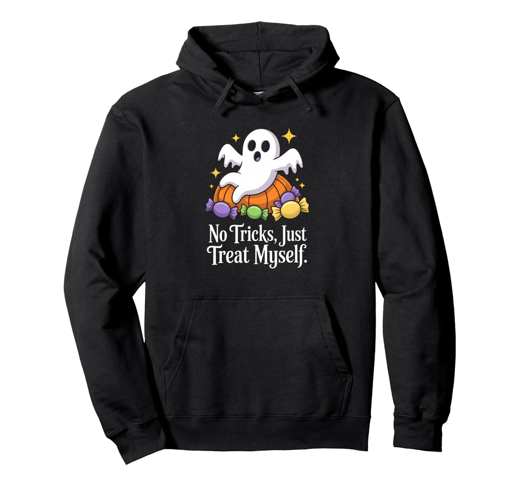 No Tricks Just Treat Myself Halloween Hoodie - Aesthetic Graphic Men Women - T-Shirt, Sweatshirt, Hoodie