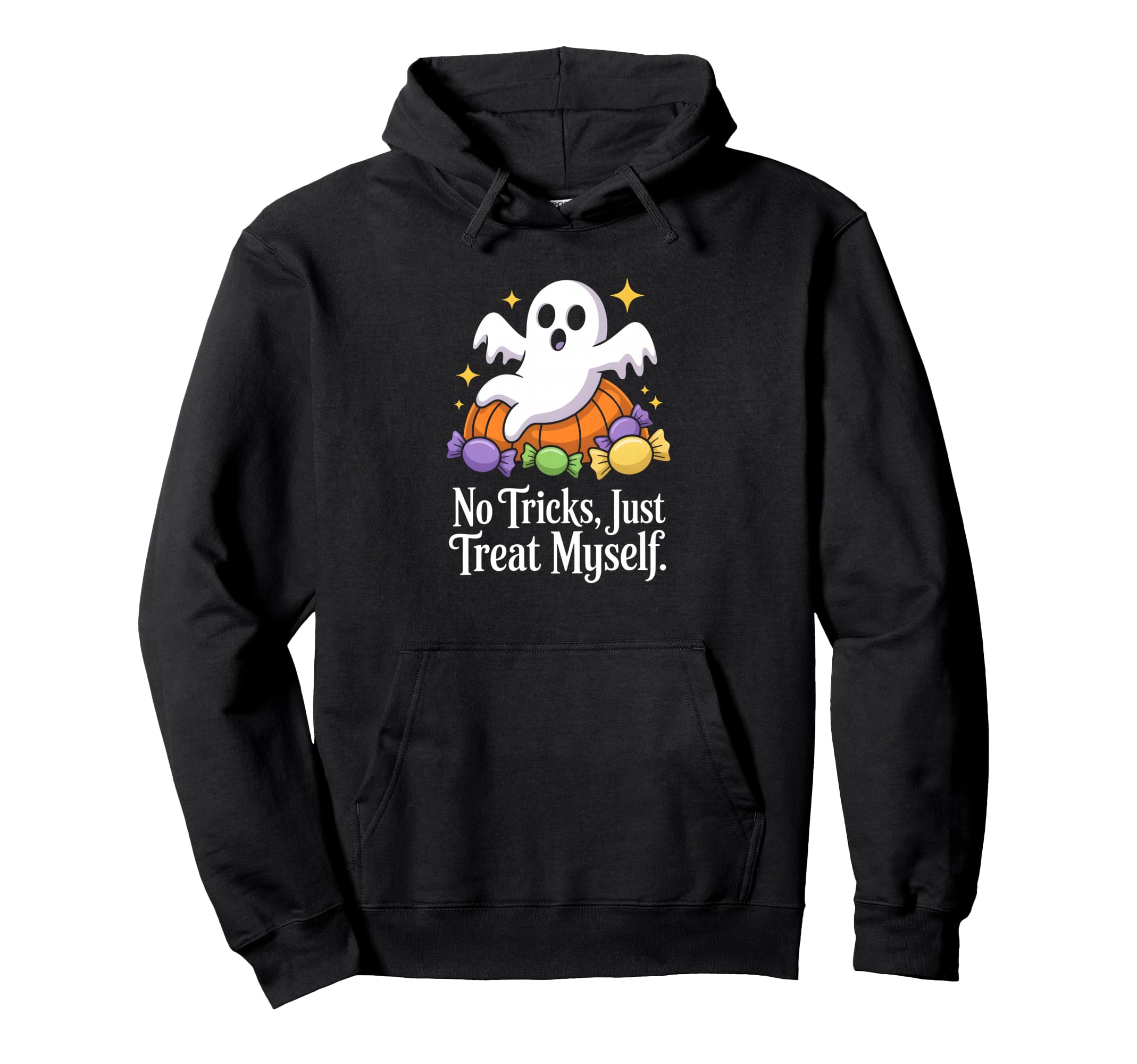 No Tricks Just Treat Myself Halloween Hoodie - Aesthetic Graphic Men Women - T-Shirt, Sweatshirt, Hoodie