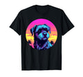 Miniature Schnauzer 80S Synthwave Sunset T-Shirt - Graphic Print Unisex - T-Shirt, Sweatshirt, Hoodie