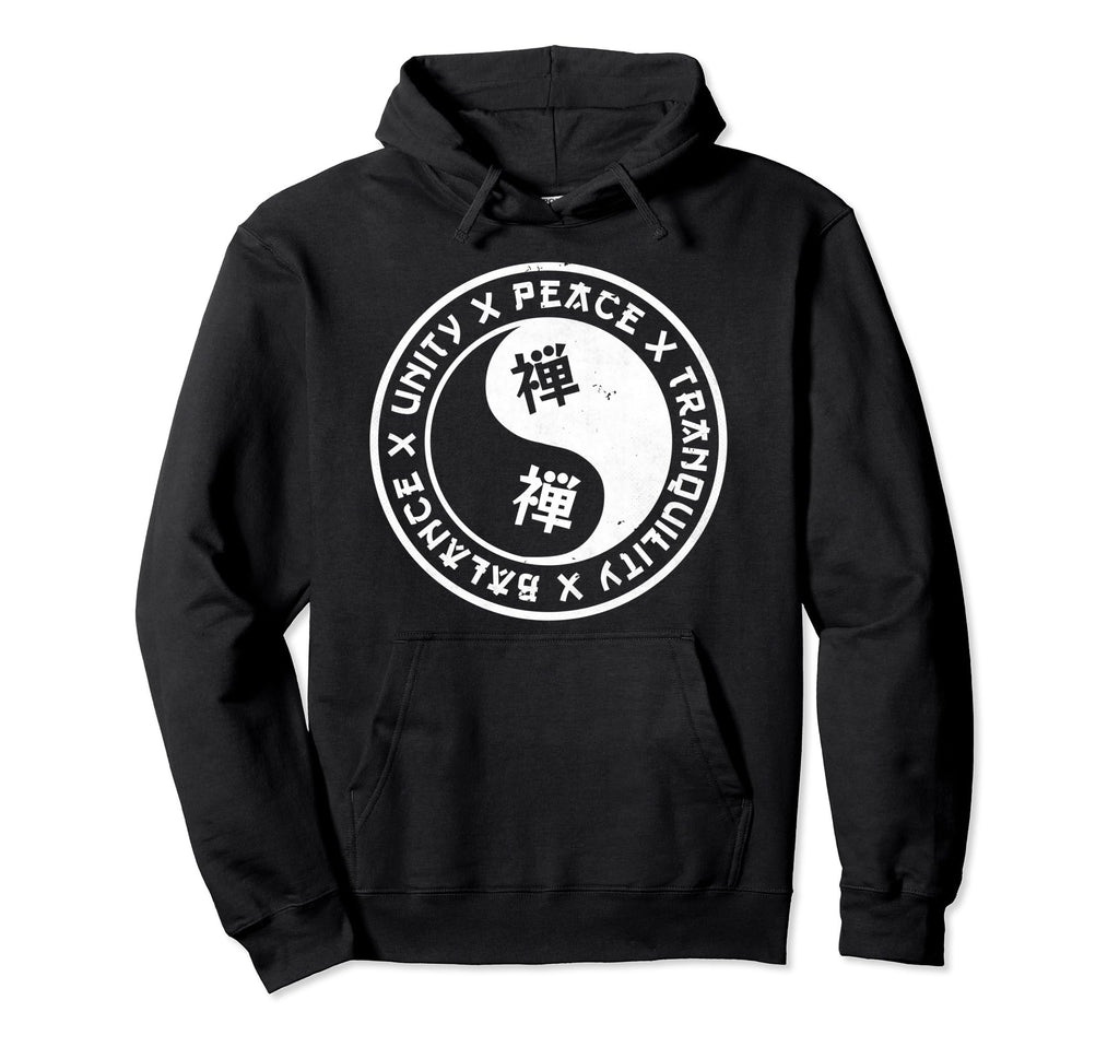 Yin Yang Balance Unity Peace Tranquility Hoodie - Unique Graphic Men Women - T-Shirt, Sweatshirt, Hoodie