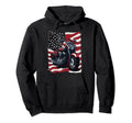 Patriotic Motorcycle Bikers American Hoodie - Custom Art Print Men Women - T-Shirt, Sweatshirt, Hoodie