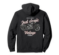 40Th Birthday Gift Motorcycle Hoodie - Minimalist Print Unisex - T-Shirt, Sweatshirt, Hoodie