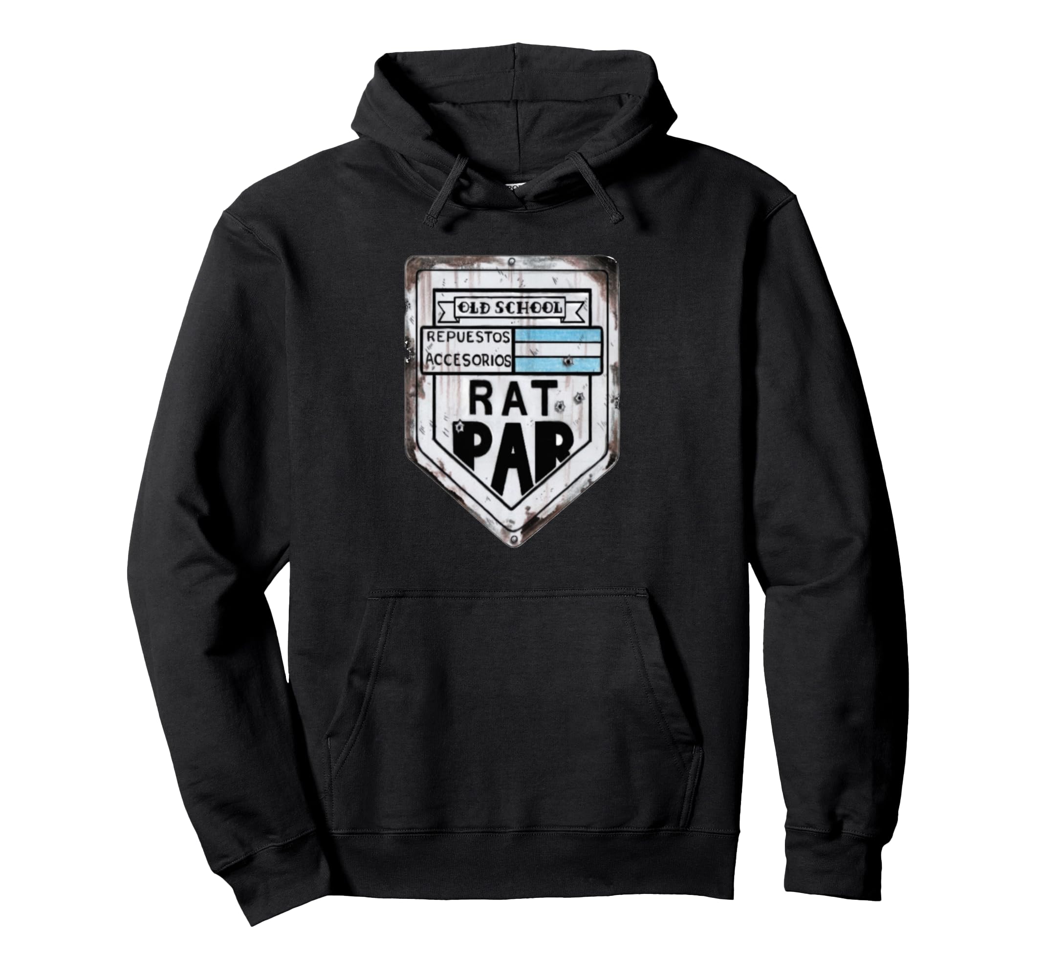 Rat Motorcycle Old School Ruta 9 Hoodie - Casual Everyday Wear for Adults - T-Shirt, Sweatshirt, Hoodie
