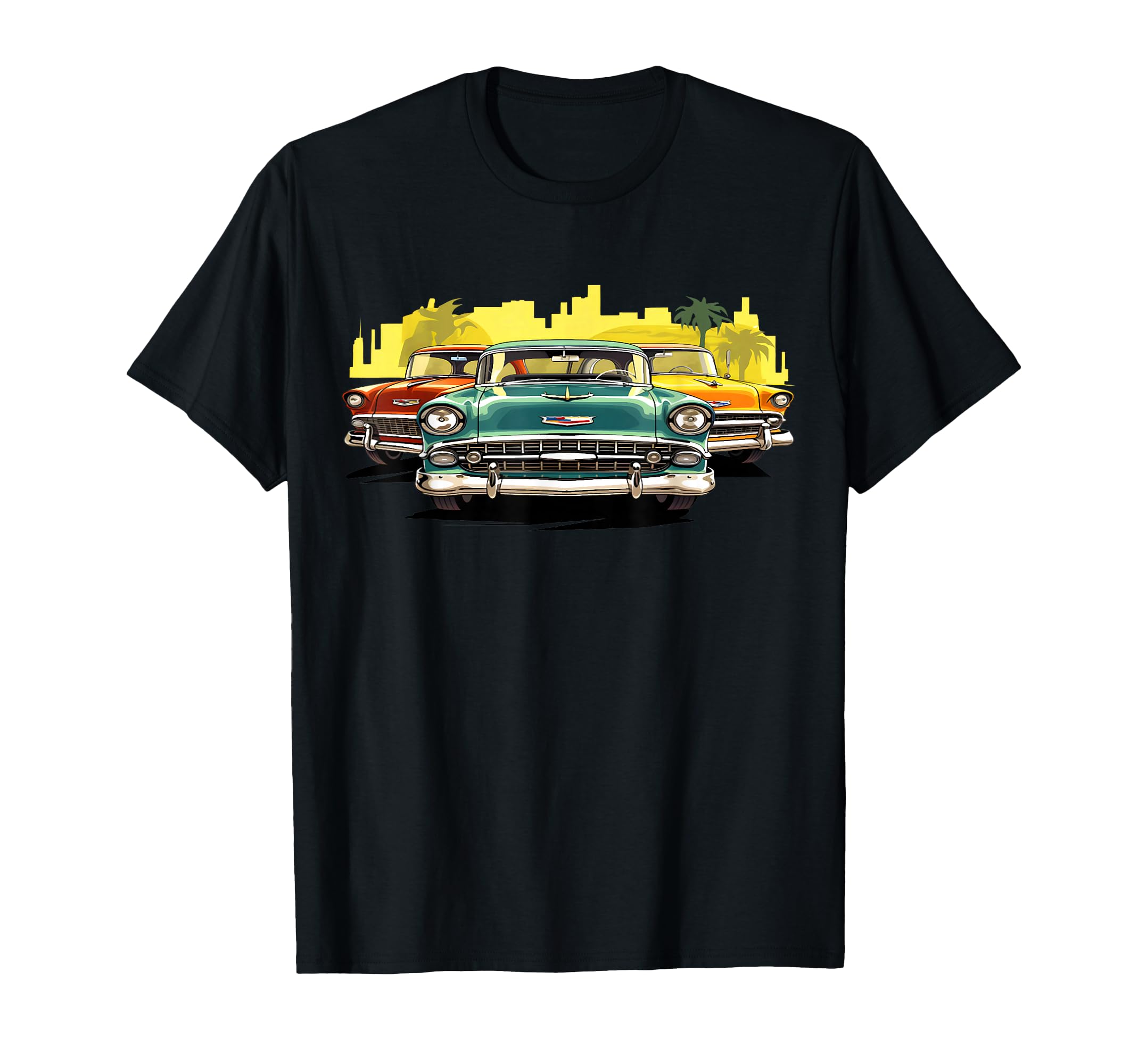 1957 1955 Bel Air 1956 Cars 50S Street Hot T-Shirt - Trendy Graphic Unisex - T-Shirt, Sweatshirt, Hoodie