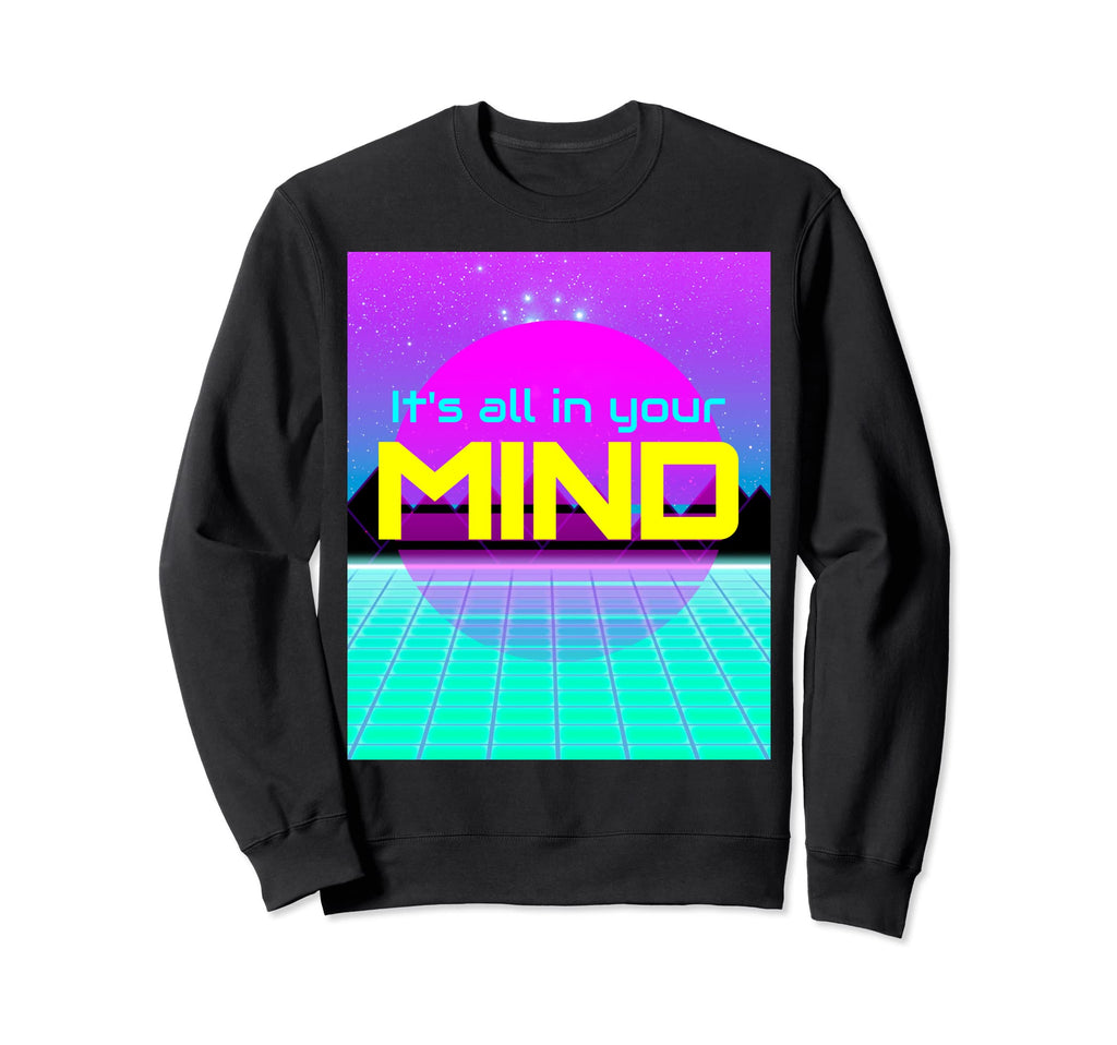 Vaporwave Aesthetics Synthwave Sweatshirt - Fun Novelty Design Men Women - T-Shirt, Sweatshirt, Hoodie
