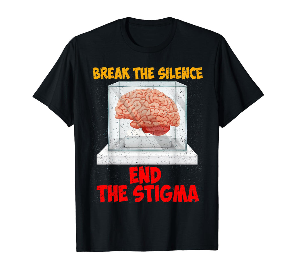 Break Silence End Stigma Mental T-Shirt - Custom Art Print for Adults - T-Shirt, Sweatshirt, Hoodie