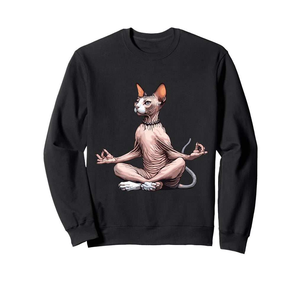 Meditation Sphynx Yoga Pose Relaxing Sweatshirt - Graphic Print Unisex - T-Shirt, Sweatshirt, Hoodie