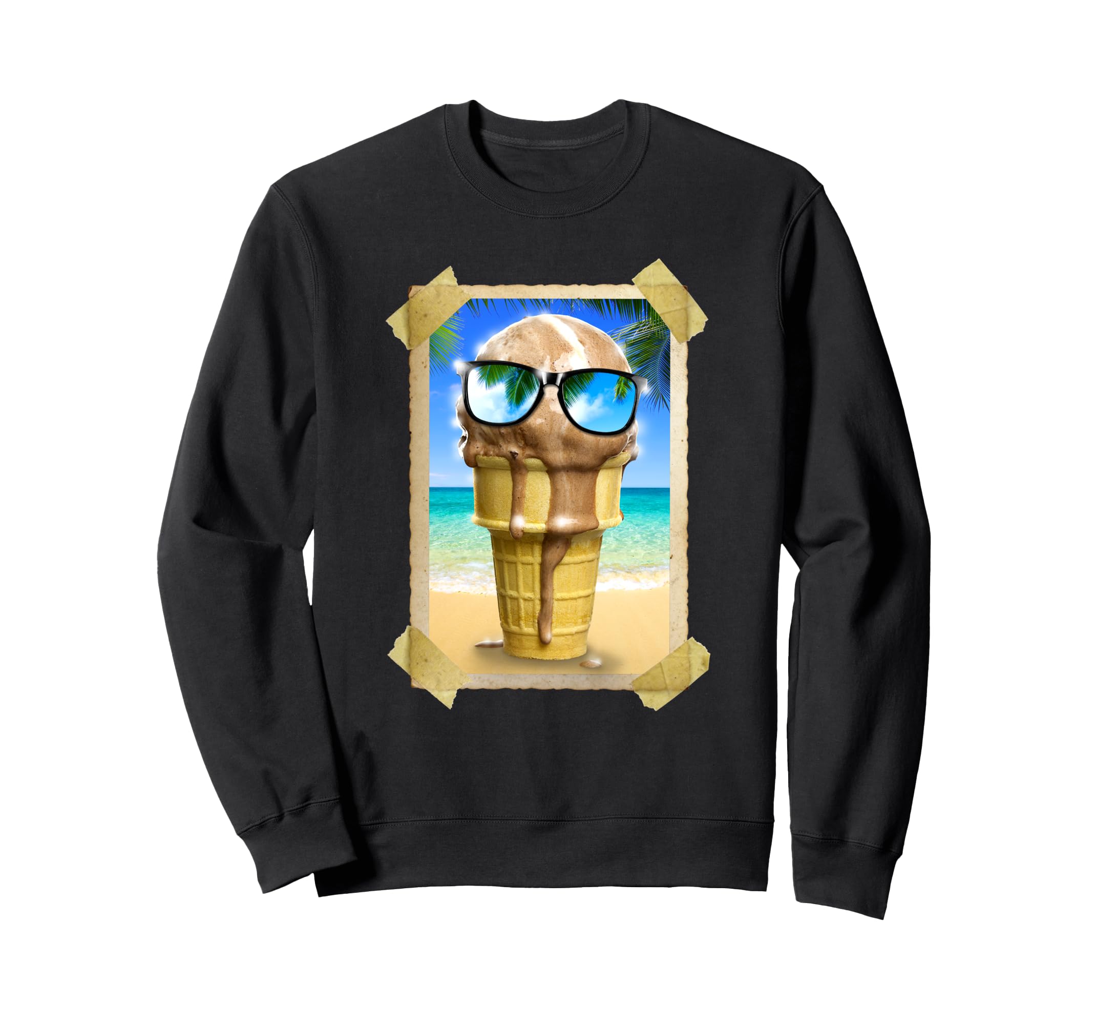 Trendy Melting Ice Cream Post Card Sweatshirt - Minimalist Print Unisex - T-Shirt, Sweatshirt, Hoodie
