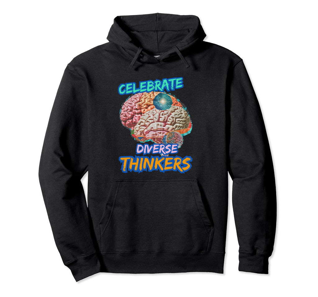 Celebrate Diverse Thinkers Autism Adhd Hoodie - Novelty Apparel Men Women - T-Shirt, Sweatshirt, Hoodie
