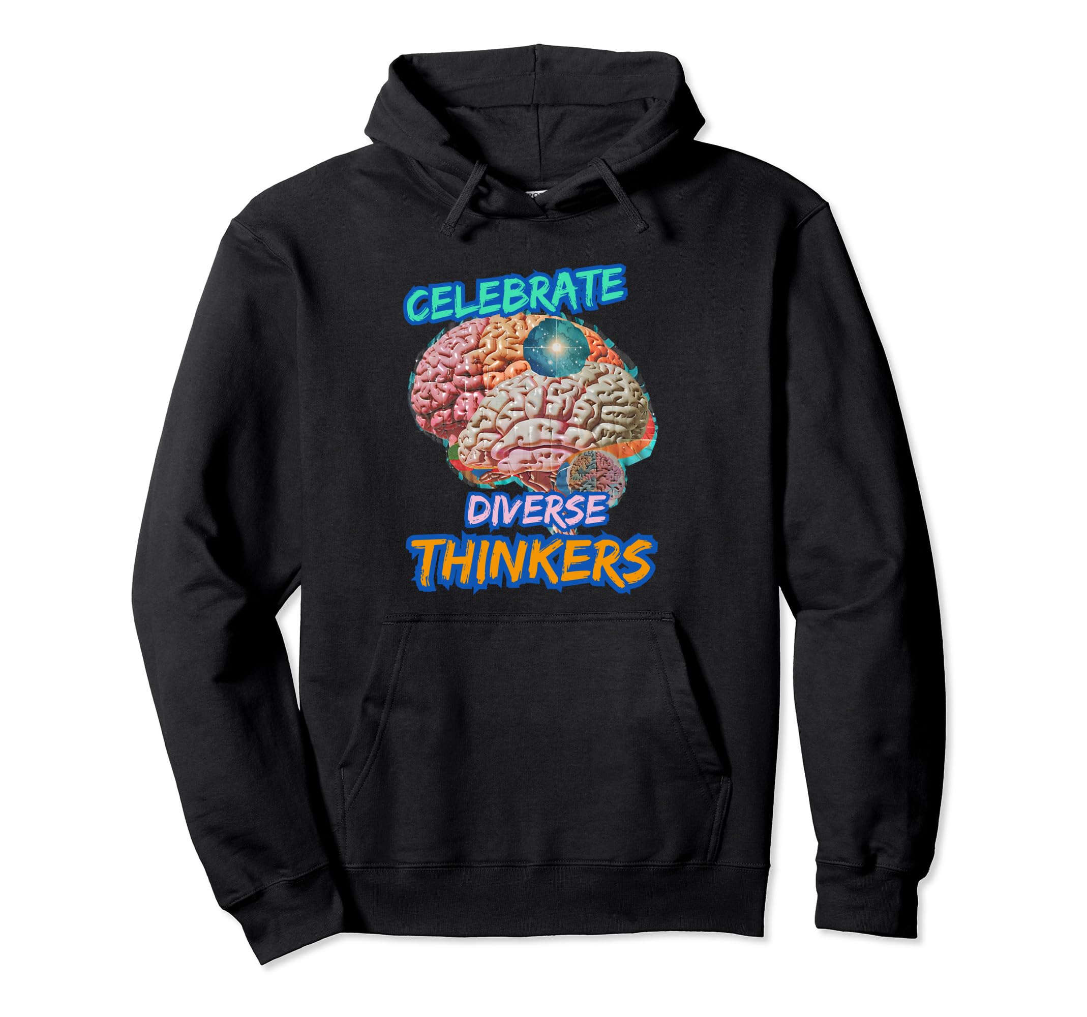 Celebrate Diverse Thinkers Autism Adhd Hoodie - Novelty Apparel Men Women - T-Shirt, Sweatshirt, Hoodie