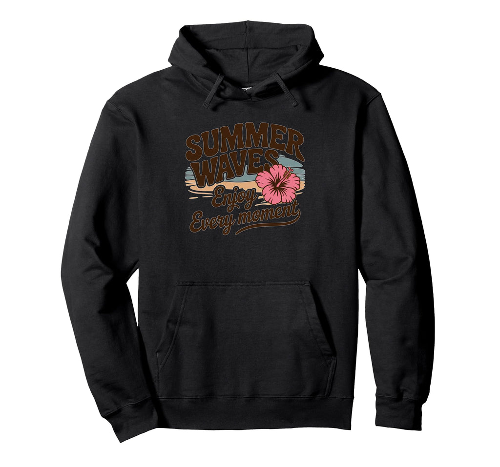 Typography Summer Vibes Summer Waves Hoodie - Minimalist Print for Adults - T-Shirt, Sweatshirt, Hoodie