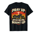 Christian Motorcycle Biker Pray Up T-Shirt - Unique Graphic Men Women - T-Shirt, Sweatshirt, Hoodie