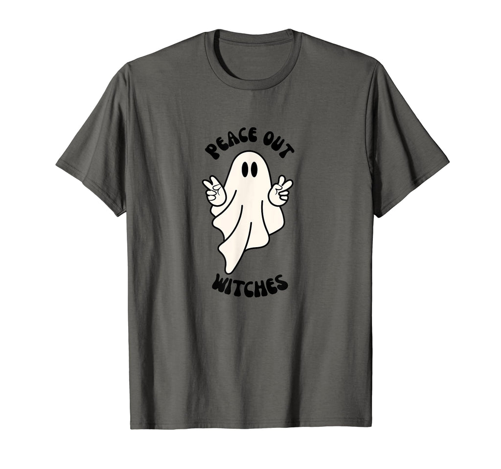 Western Halloween Ghost Peace Out Witches T-Shirt - Novelty Apparel Unisex - T-Shirt, Sweatshirt, Hoodie