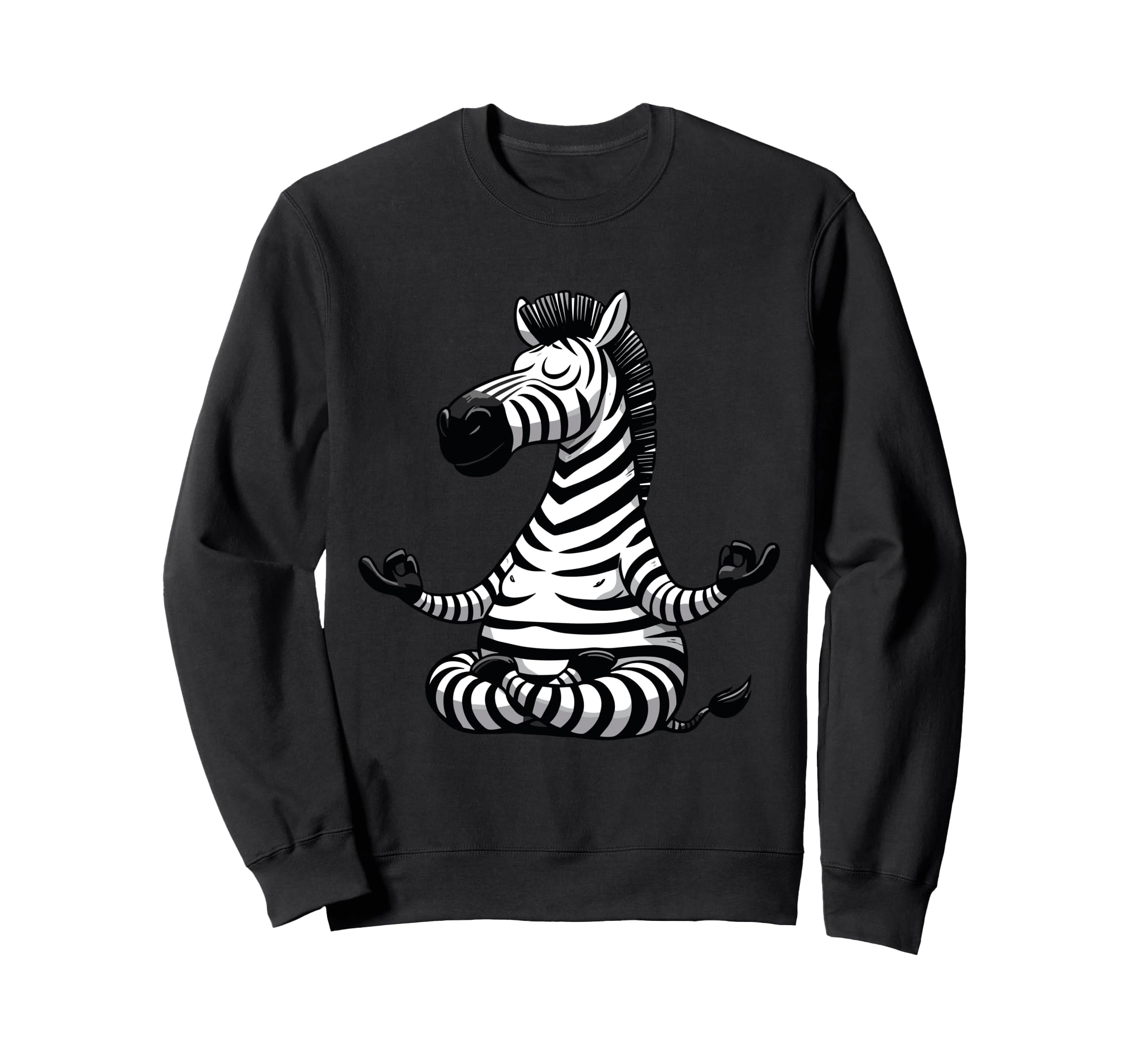 Meditation Zebra Yoga Pose Relaxing Sweatshirt - Custom Art Print Unisex - T-Shirt, Sweatshirt, Hoodie