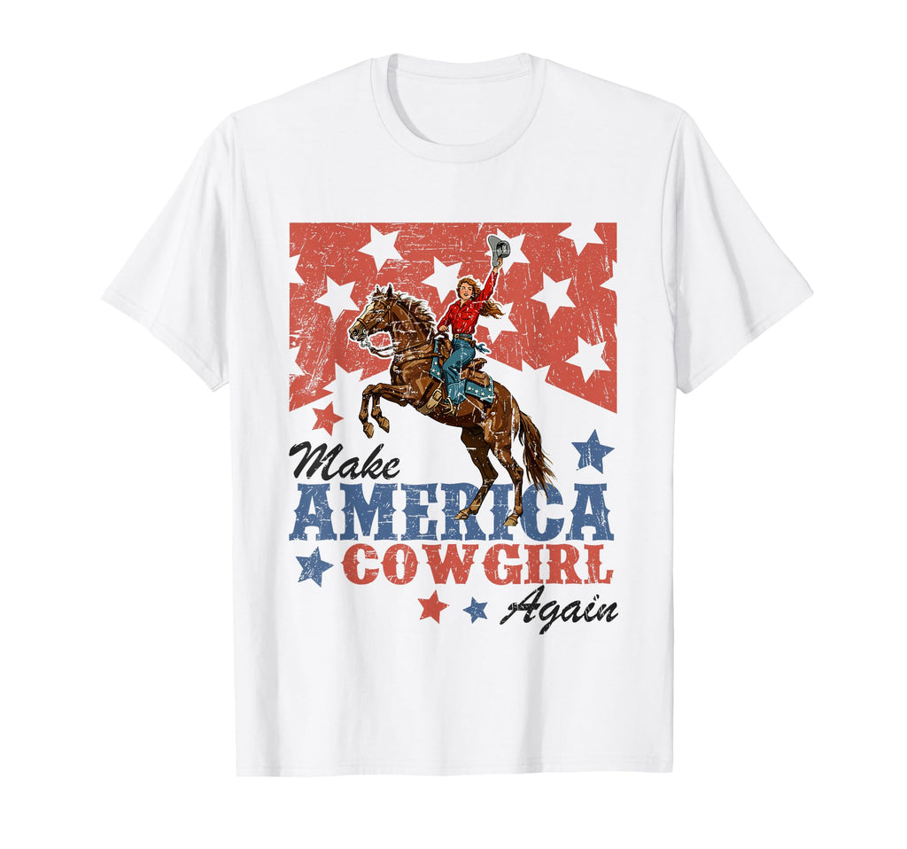 Make America Cowgirl Cowboy Again T-Shirt - Fun Novelty Design Men Women - T-Shirt, Sweatshirt, Hoodie