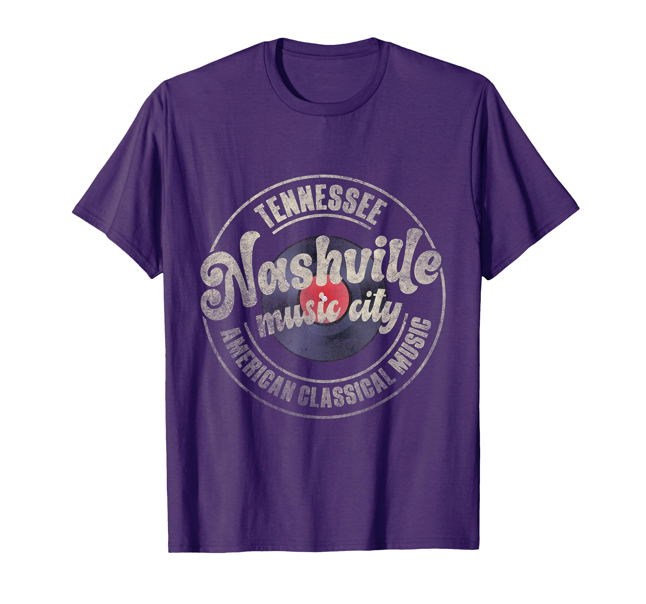 Nashville Music City Vinyl Record T-Shirt - Custom Art Print Unisex - T-Shirt, Sweatshirt, Hoodie
