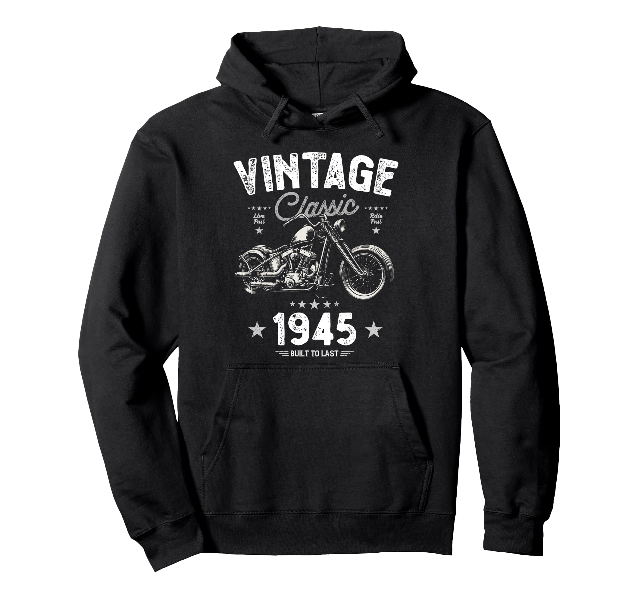 1945 80Th Birthday Chopper Motorbike Hoodie - Streetwear Style Unisex - T-Shirt, Sweatshirt, Hoodie