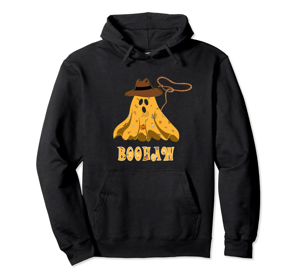 Halloween Western Boohaw Ghost Funny Hoodie - Graphic Print Men Women - T-Shirt, Sweatshirt, Hoodie