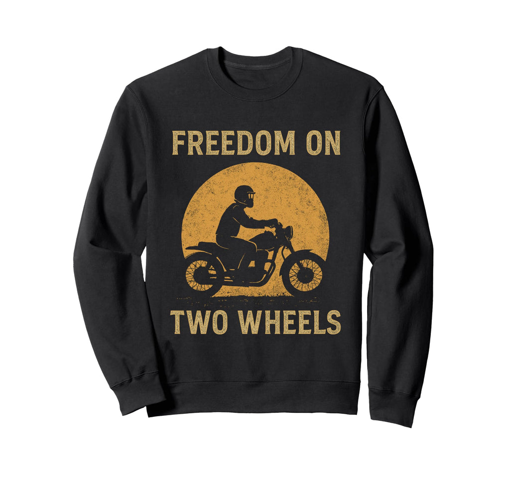 Sunset Motorcycle Rider Freedom Two Sweatshirt - Novelty Apparel Men Women - T-Shirt, Sweatshirt, Hoodie