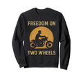 Sunset Motorcycle Rider Freedom Two Sweatshirt - Novelty Apparel Men Women - T-Shirt, Sweatshirt, Hoodie