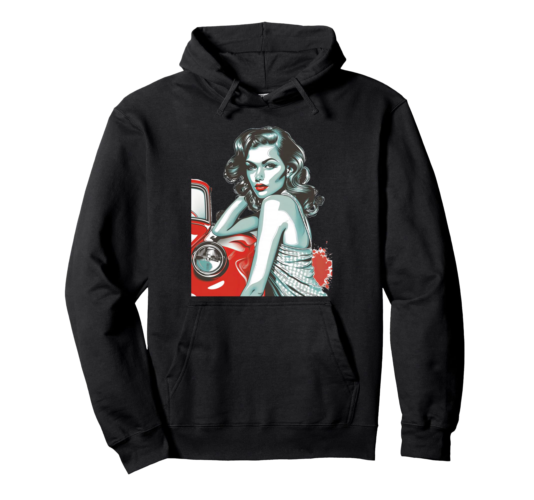 Pinup Pin Up Hoodie - Graphic Print for Adults - T-Shirt, Sweatshirt, Hoodie