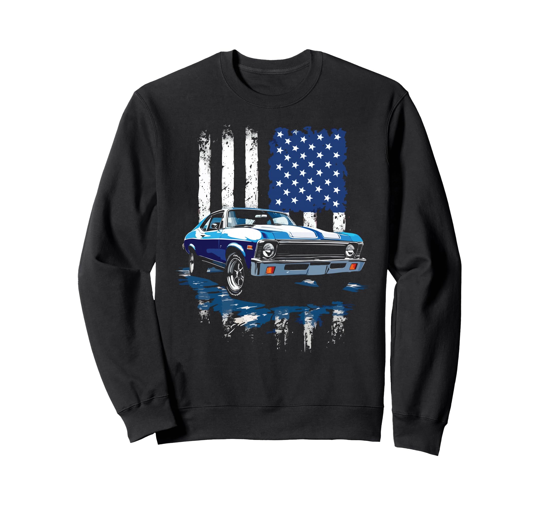Patriotic Usa Flag 1969 69 Nova Ss Sweatshirt - Minimalist Print Men Women - T-Shirt, Sweatshirt, Hoodie