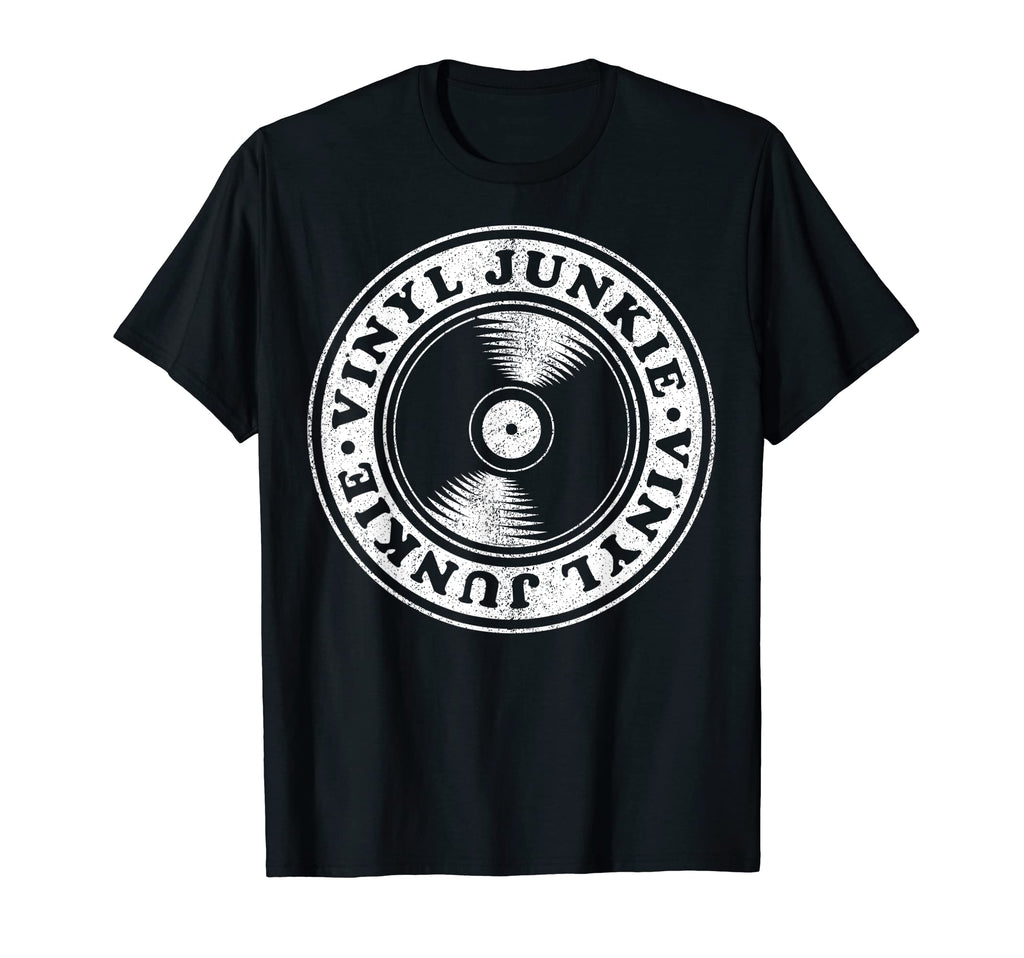 Vinyl Junkie Record Player Old T-Shirt - Minimalist Print for Adults - T-Shirt, Sweatshirt, Hoodie