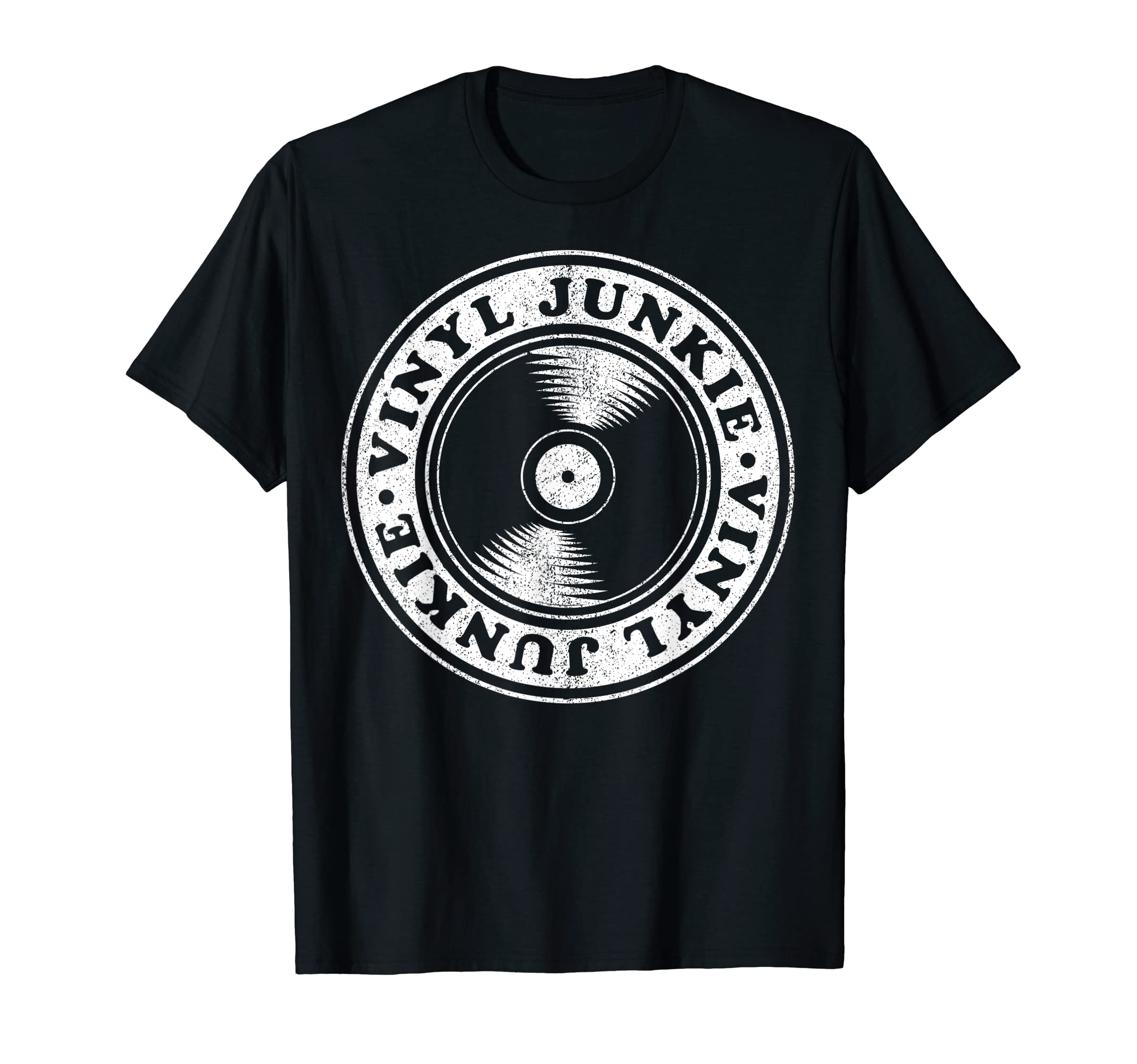 Vinyl Junkie Record Player Old T-Shirt - Minimalist Print for Adults - T-Shirt, Sweatshirt, Hoodie
