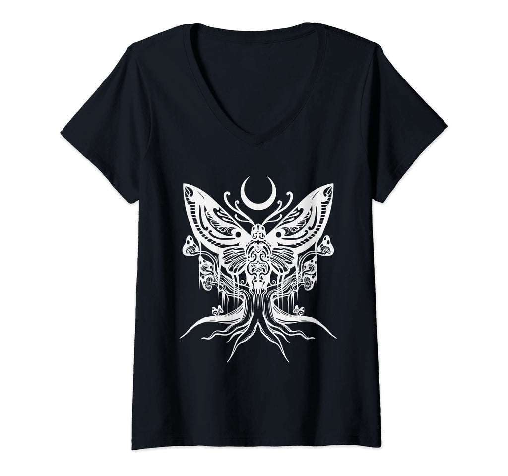 Womens Mystical Moth Goth Horror T-Shirt - Unique Graphic Men Women - T-Shirt, Sweatshirt, Hoodie