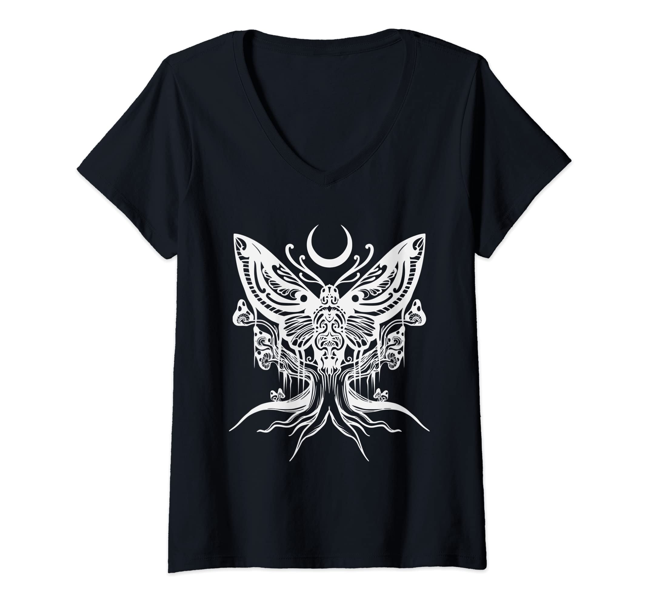 Womens Mystical Moth Goth Horror T-Shirt - Unique Graphic Men Women - T-Shirt, Sweatshirt, Hoodie