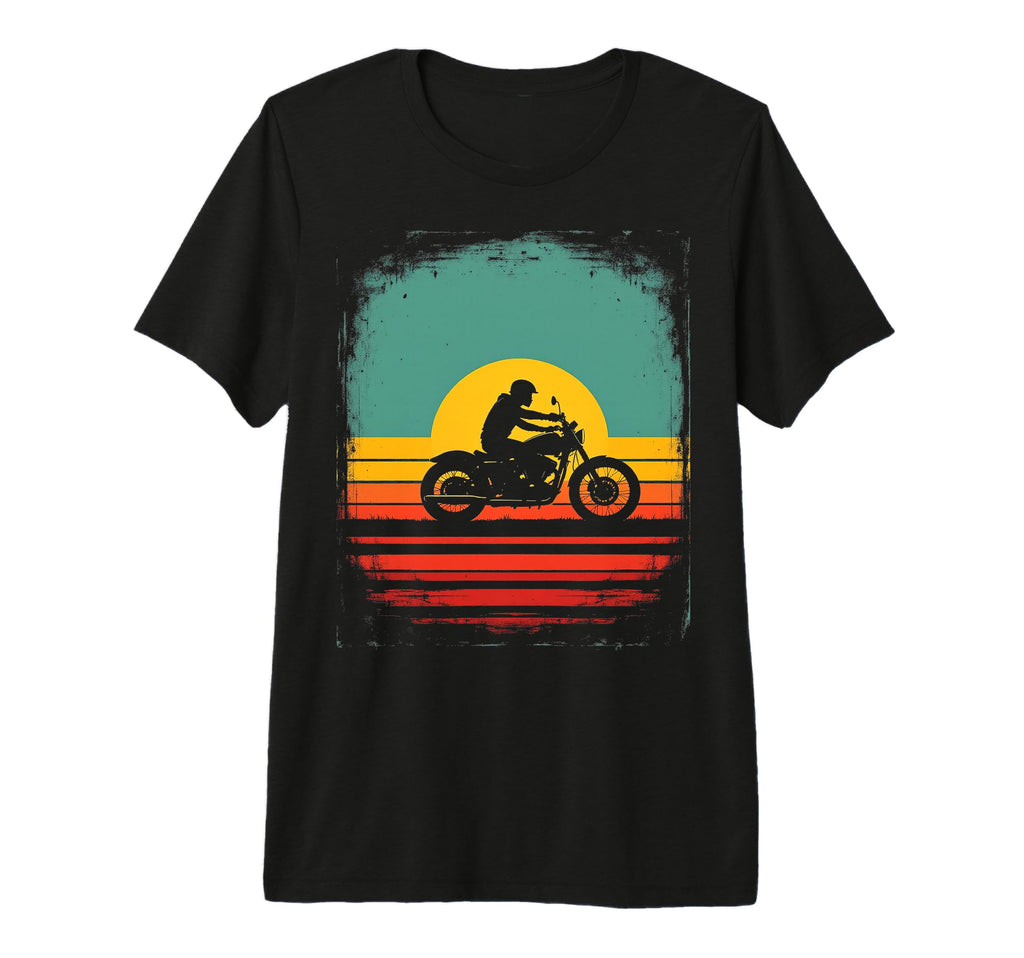 Motorcycle Silhouette Tri Blend T-Shirt - Fun Novelty Design for Adults - T-Shirt, Sweatshirt, Hoodie