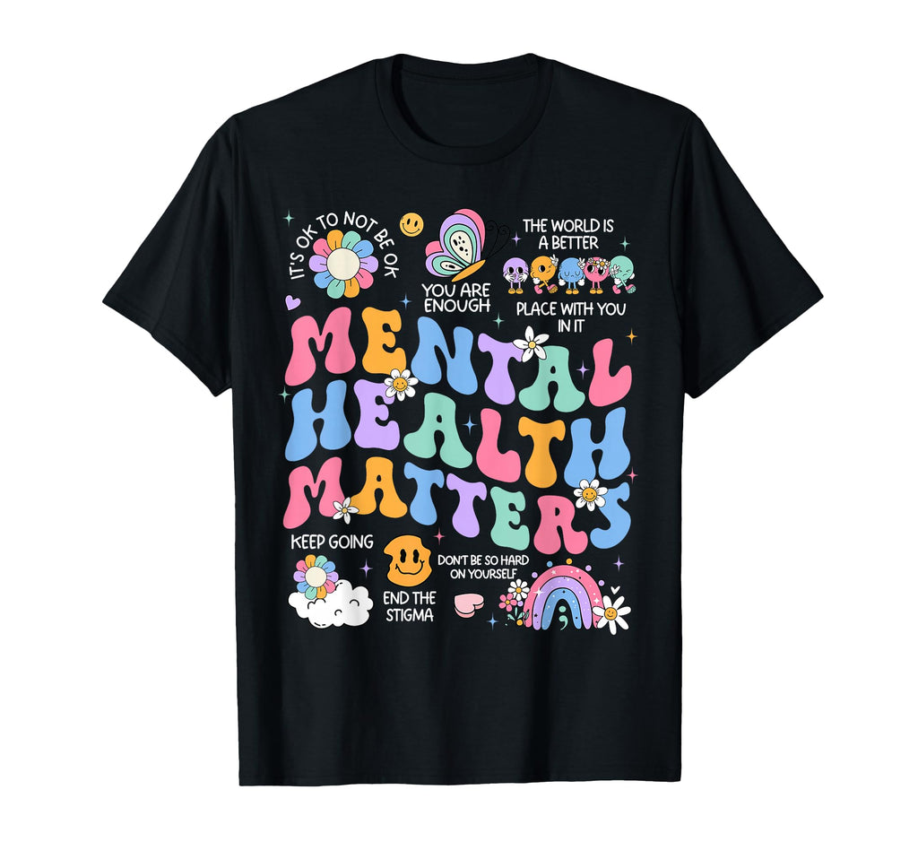 Mental Health Matters Human Brain T-Shirt - Custom Art Print Men Women - T-Shirt, Sweatshirt, Hoodie