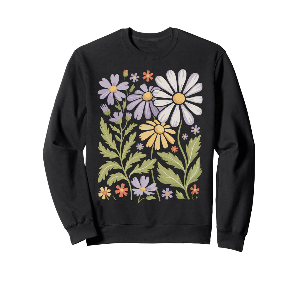 Wildflowers Flowers Pattern Summer Sweatshirt - Trendy Graphic Men Women - T-Shirt, Sweatshirt, Hoodie
