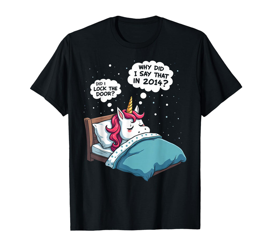Funny Overthinker Unicorn Midnight T-Shirt - Trendy Graphic Unisex - T-Shirt, Sweatshirt, Hoodie