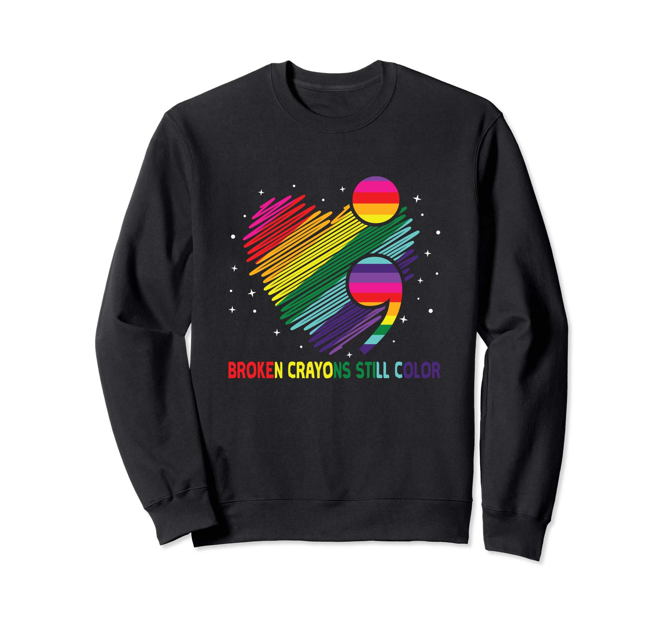 Broken Crayon Still Color Sweatshirt - Minimalist Print for Adults - T-Shirt, Sweatshirt, Hoodie