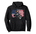 Patriotic Beagle Motorcycle Hoodie - Graphic Print Men Women - T-Shirt, Sweatshirt, Hoodie