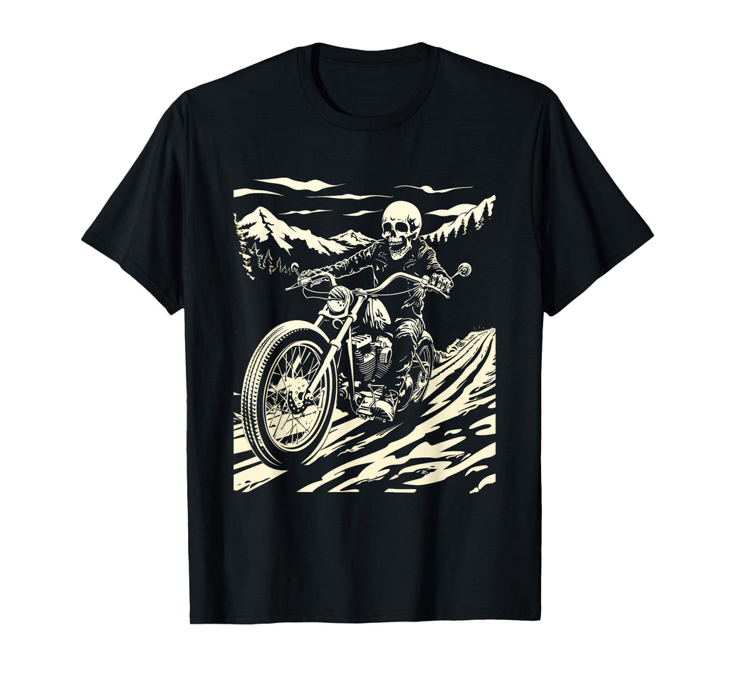 Skeleton Motorcycle Skeleton Rider T-Shirt - Trendy Graphic for Adults - T-Shirt, Sweatshirt, Hoodie