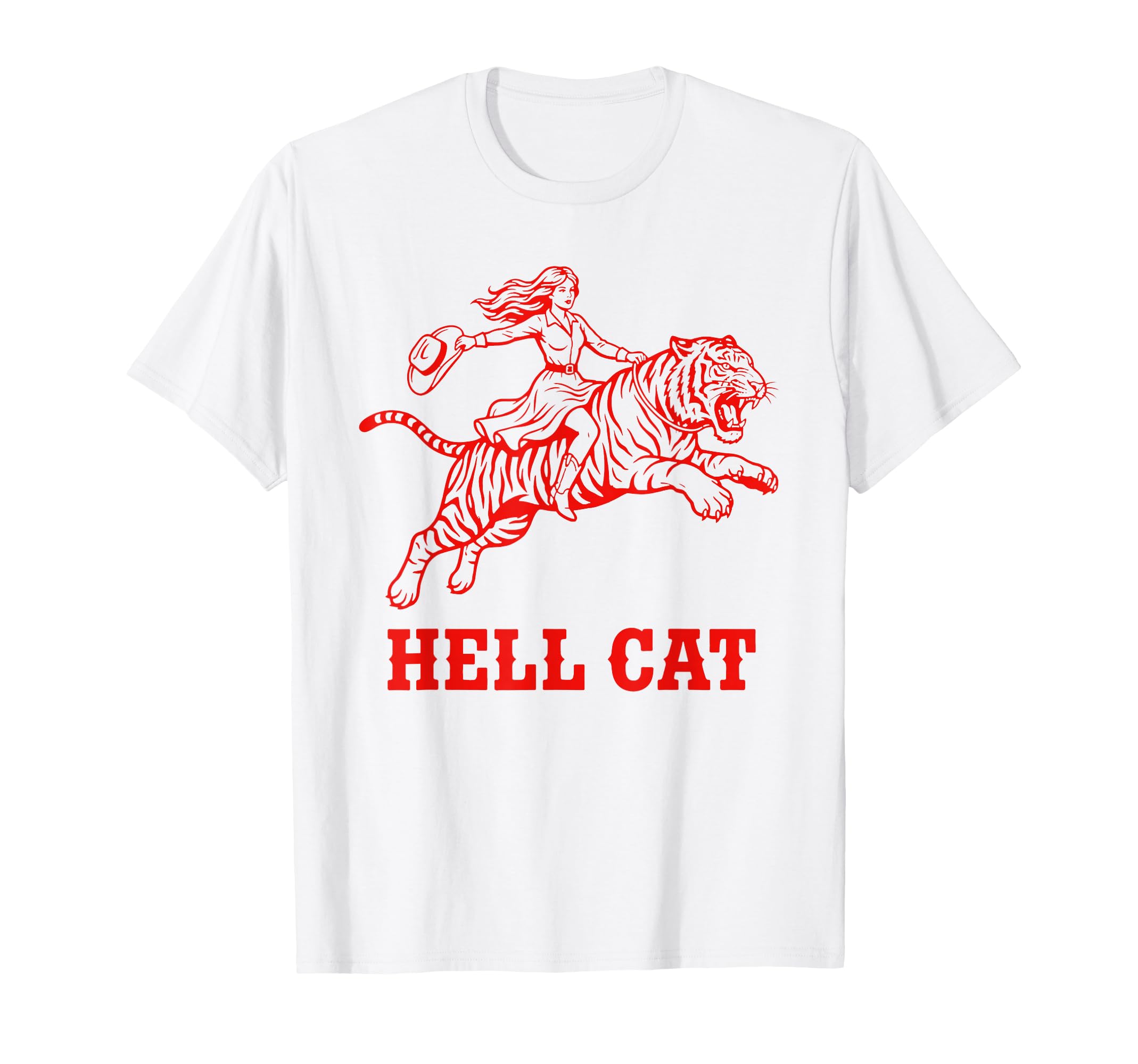 Cowgirl Hell Cat Cowgirl Western Cowboy T-Shirt - Graphic Print Unisex - T-Shirt, Sweatshirt, Hoodie