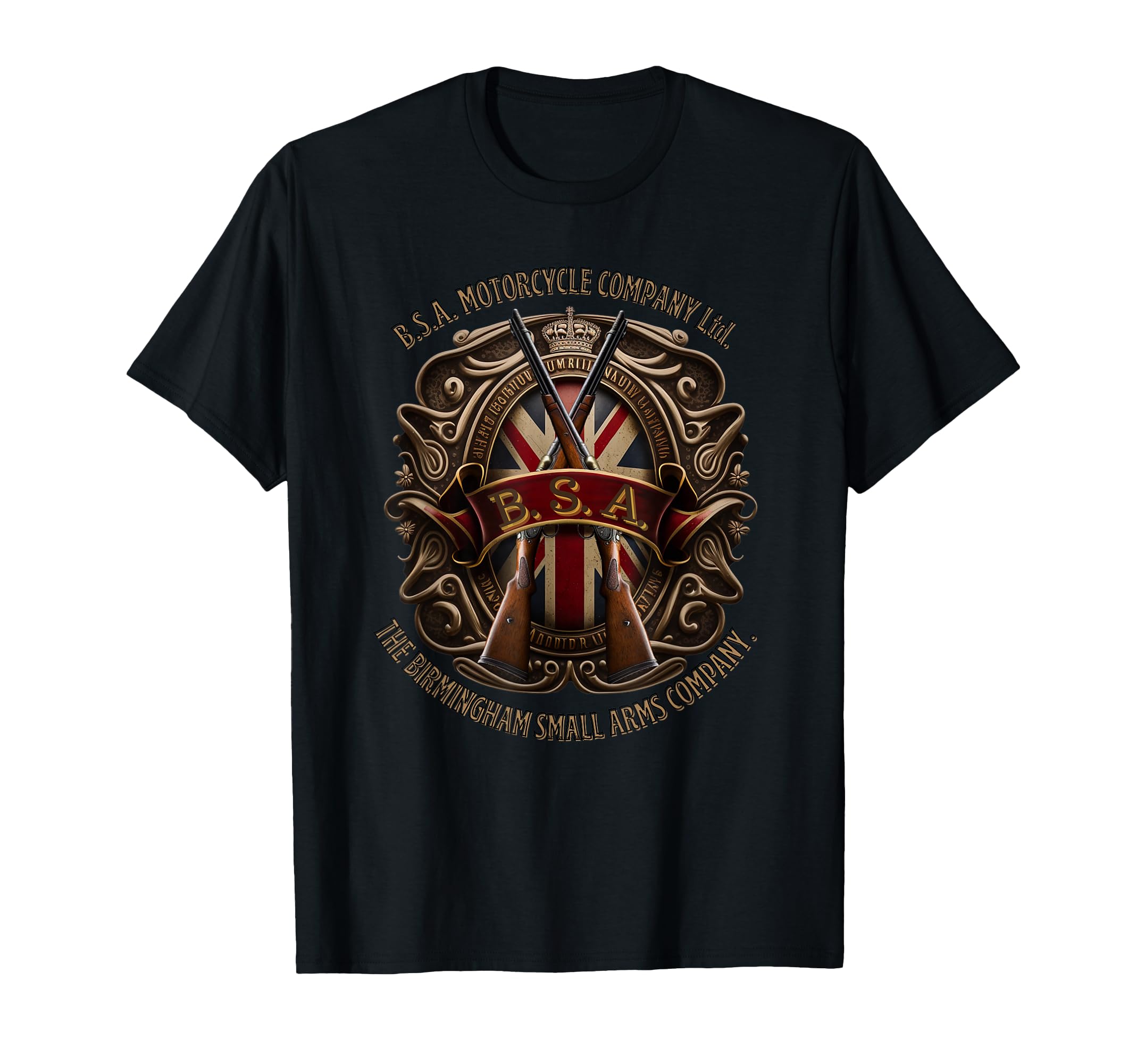 Bsa Motorcycle Badge T-Shirt - Casual Everyday Wear Men Women - T-Shirt, Sweatshirt, Hoodie