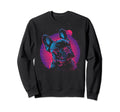 French Bulldog Dog Vaporwave Sweatshirt - Minimalist Print for Adults - T-Shirt, Sweatshirt, Hoodie