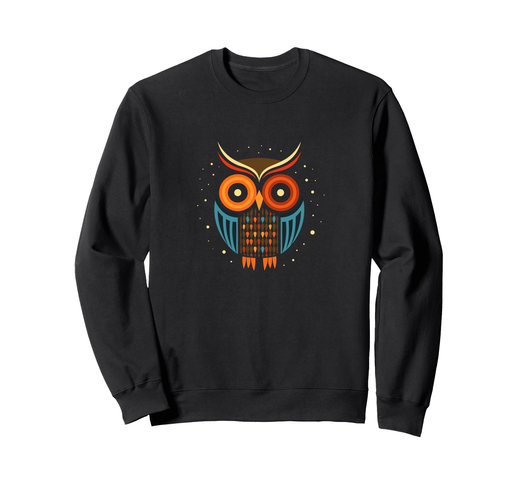 Owl Abstract Geometric Mid Century Sweatshirt - Novelty Apparel for Adults - T-Shirt, Sweatshirt, Hoodie