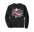 Roller Skating Skate Flower Floral Sweatshirt - Streetwear Style Unisex - T-Shirt, Sweatshirt, Hoodie