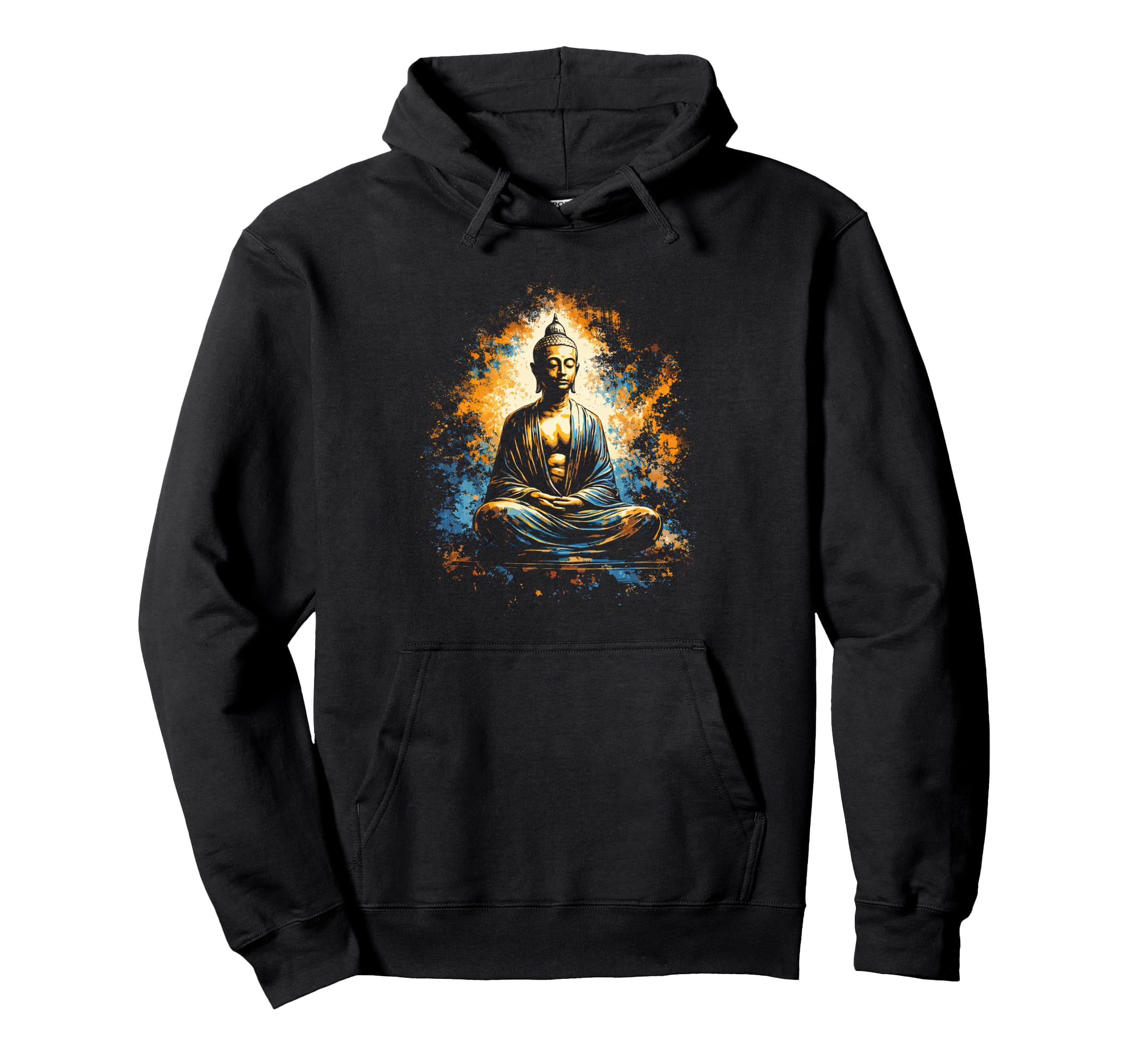 Buddha Meditation Zen Spiritual Art Hoodie - Custom Art Print for Adults - T-Shirt, Sweatshirt, Hoodie