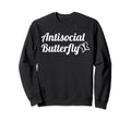 Antisocial Butterfly Sweatshirt - Minimalist Print for Adults - T-Shirt, Sweatshirt, Hoodie