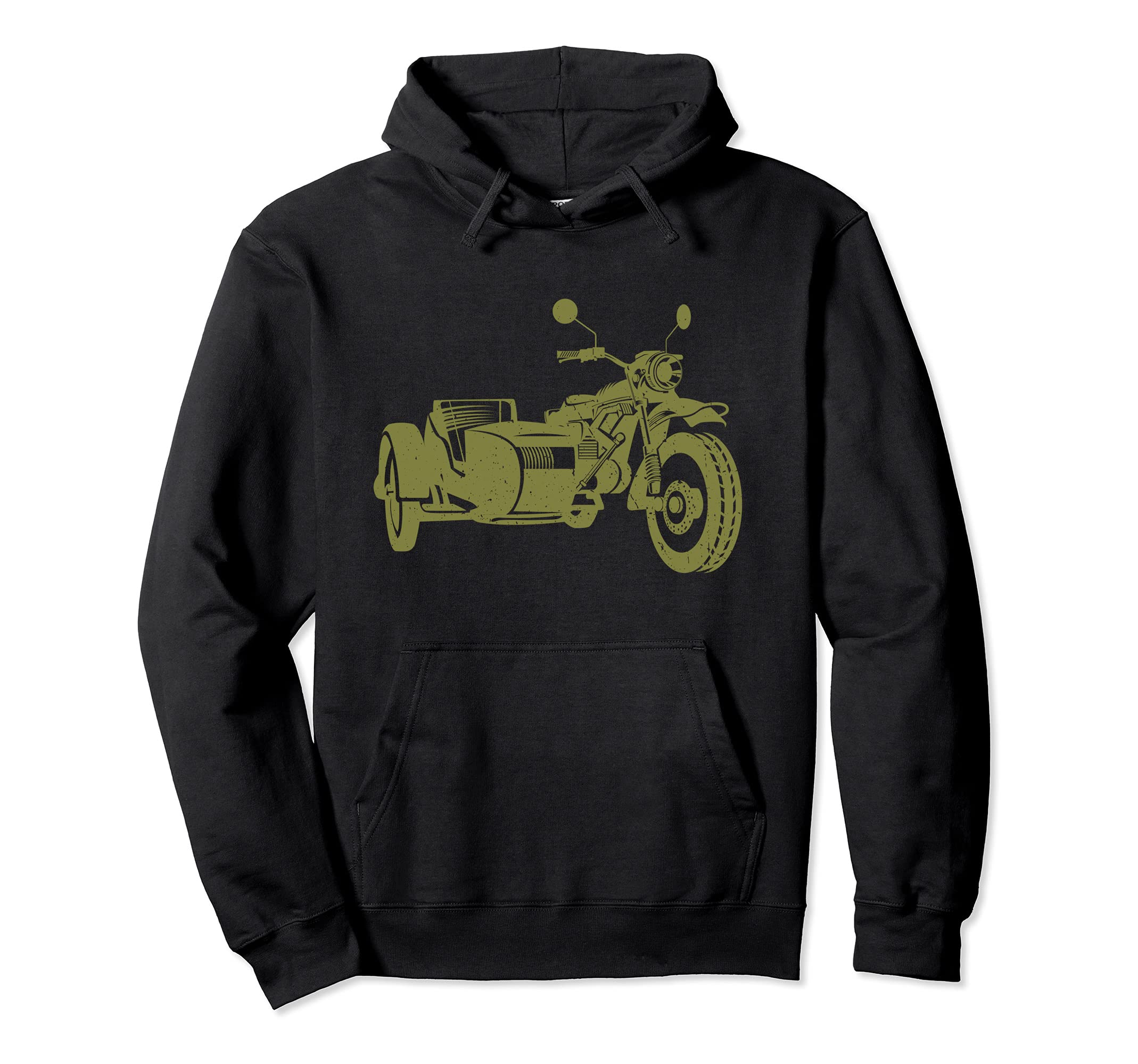 Sidecar Motorcycle 3 Wheel Motorbike Hoodie - Minimalist Print for Adults - T-Shirt, Sweatshirt, Hoodie